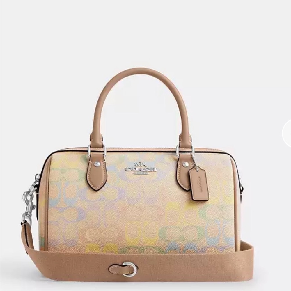 Rowan Satchel Bag
In Rainbow Signature Canvas